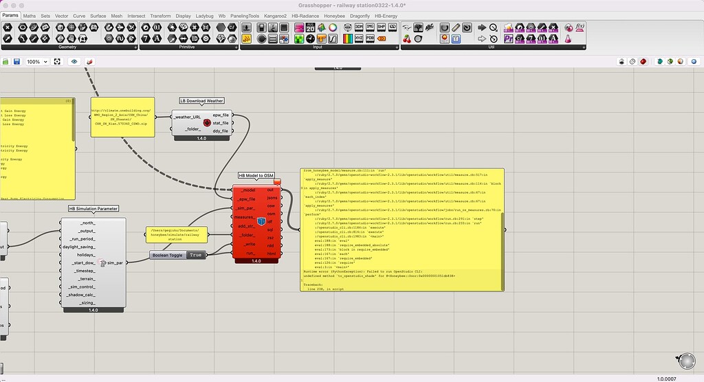 Solution exception: fail to run openstudio CLI: undefined method 'to ...