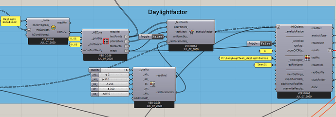 Screenshot input daylightfactor