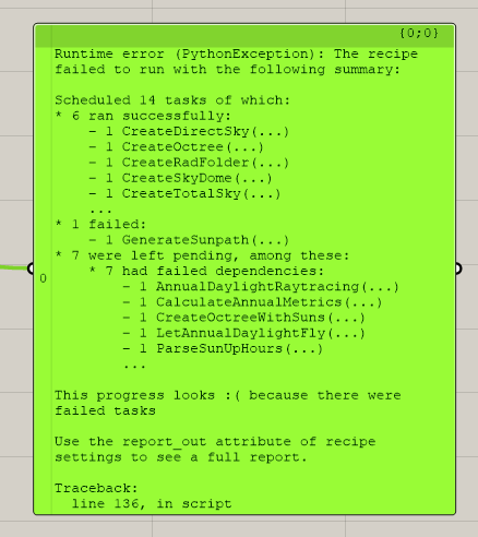 Recipe issues v1.4.0 - honeybee - Ladybug Tools | Forum
